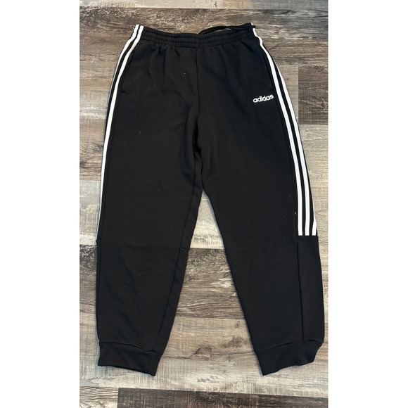 adidas Other - Adidas Climalite Joggers Mens Large Black White 3-Stripe Tapered Sweatpants